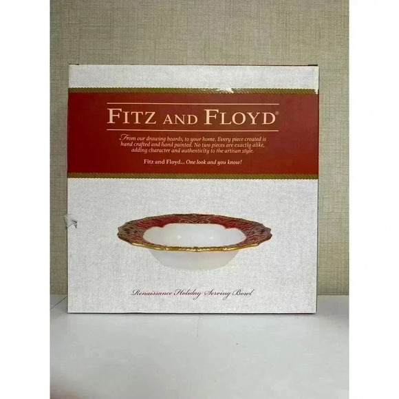 Fitz and Floyd renaissance holiday serving bowl - Picture 4 of 4